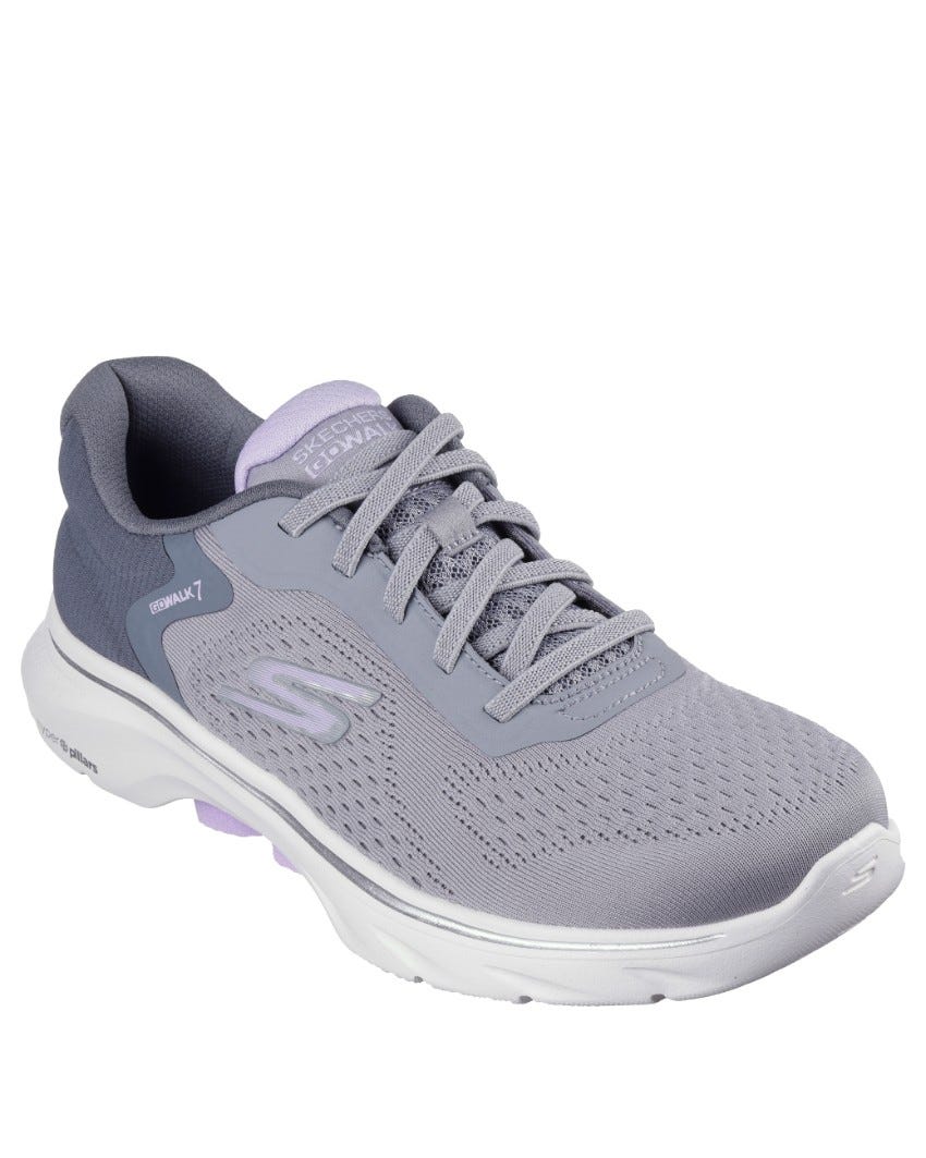 Skechers GOwalk 7 - Cosmic Waves - GREY/LAVENDER slider