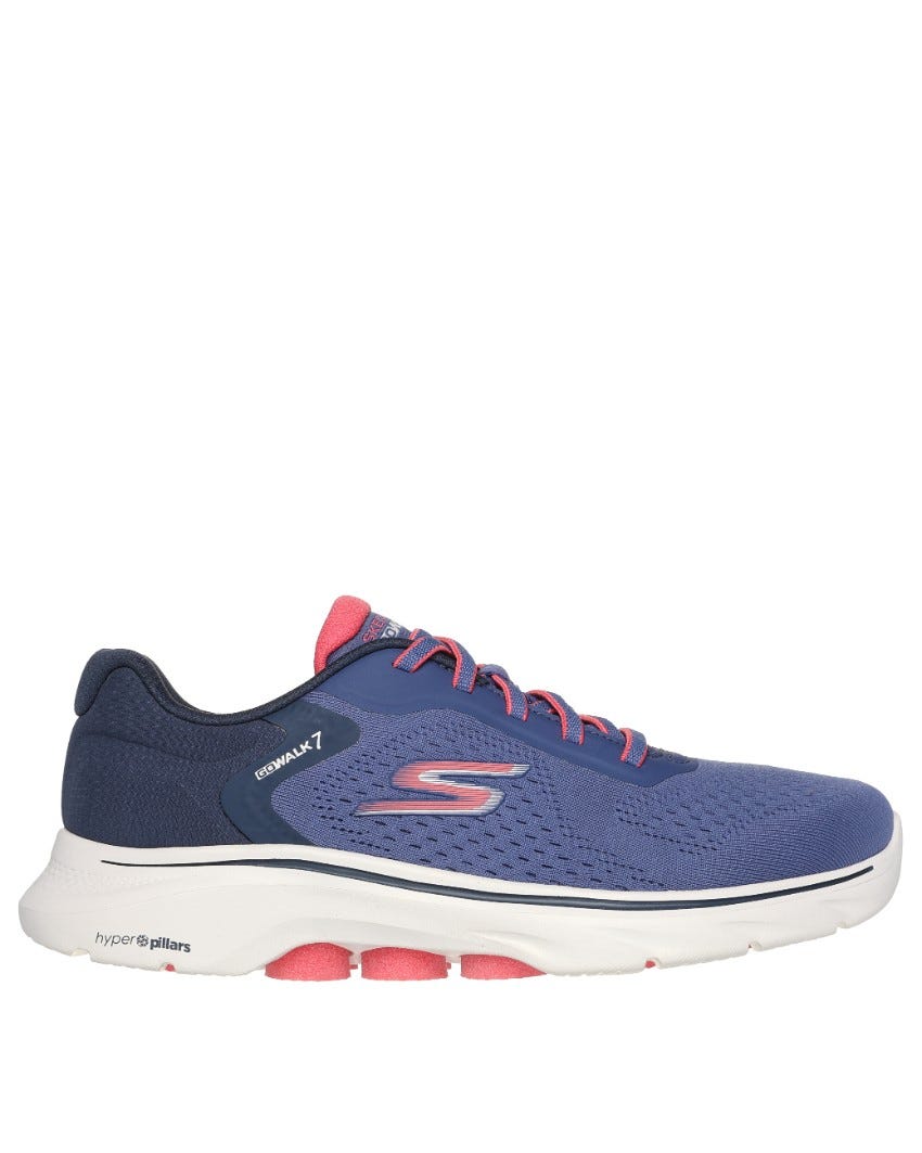 Skechers GOwalk 7 - Cosmic Waves - NAVY/CORAL slider