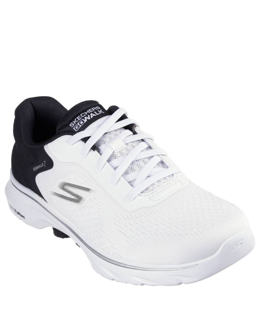 Skechers GOwalk 7 - Cosmic Waves - WHITE/BLACK slider