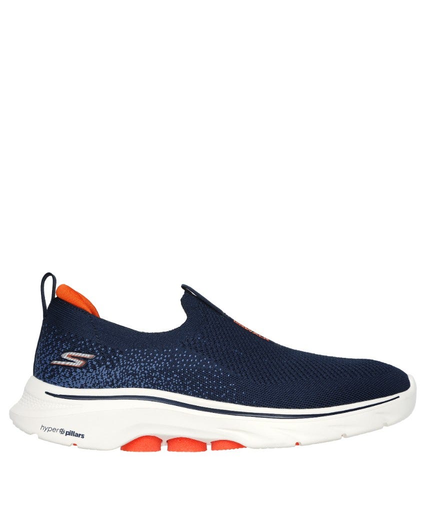 Skechers GOwalk 7 Extra Wide Fit - NAVY/ORANGE slider