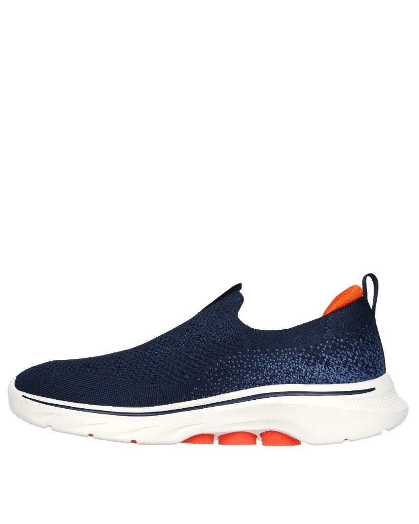 Skechers GOwalk 7 Extra Wide Fit - NAVY/ORANGE slider