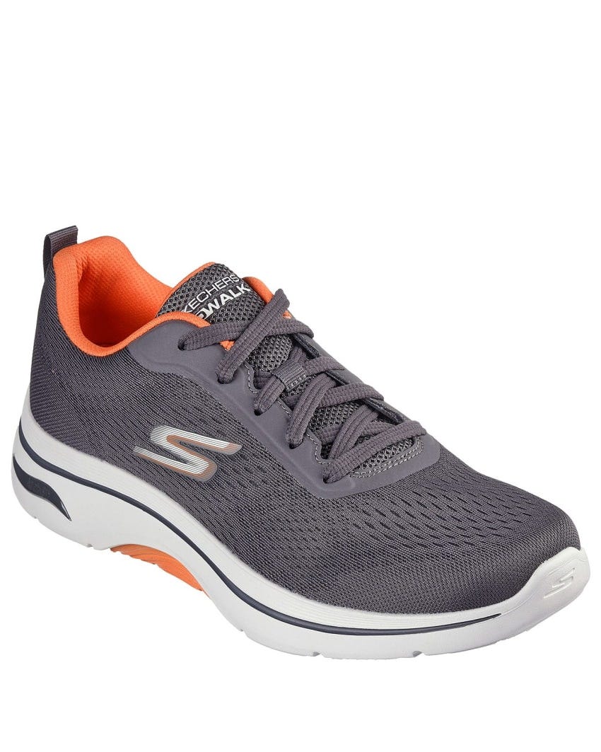 Skechers GOwalk Arch Fit 2.0 - Idyllic 2 - CHARCOAL/ORANGE