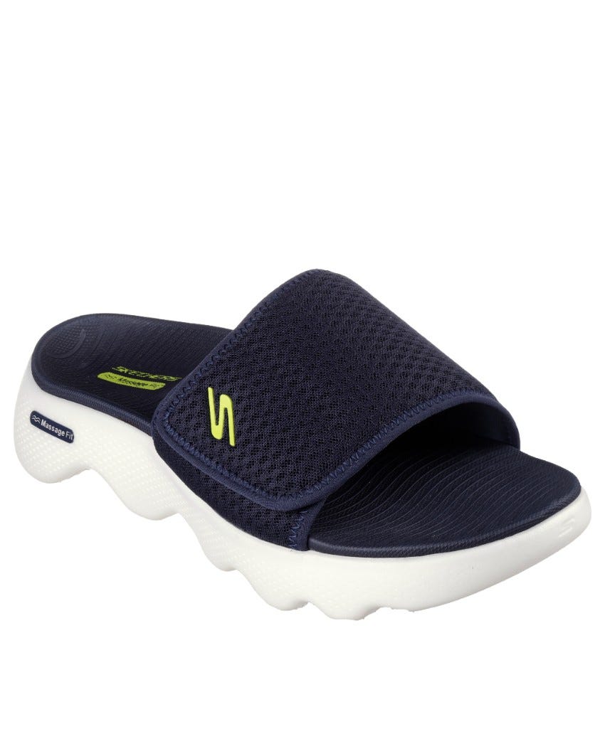 Skechers GOwalk Massage Fit - Deep Tissue - NAVY/LIME slider