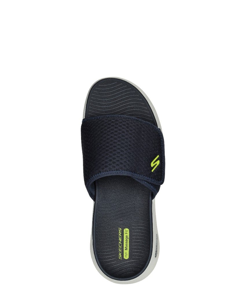 Skechers GOwalk Massage Fit - Deep Tissue - NAVY/LIME slider