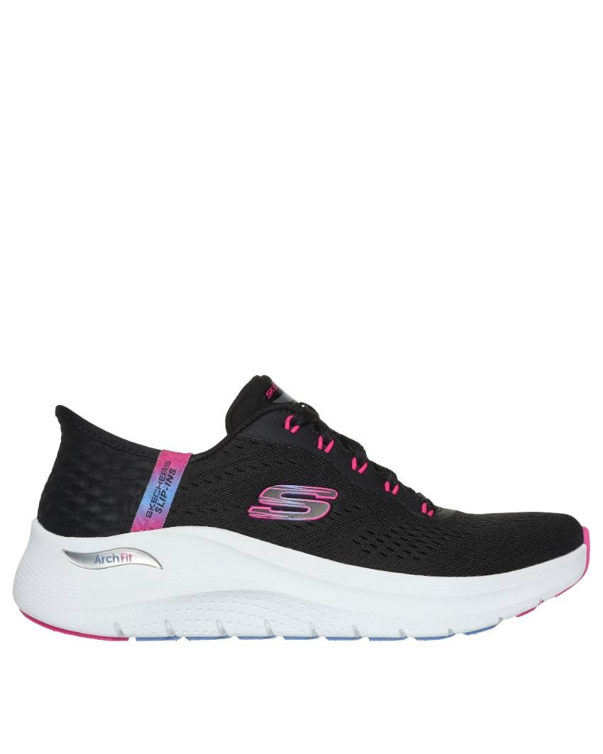 Skechers Slip-Ins: Arch Fit 2.0 - Easy Chic - BLACK/HOT PINK slider