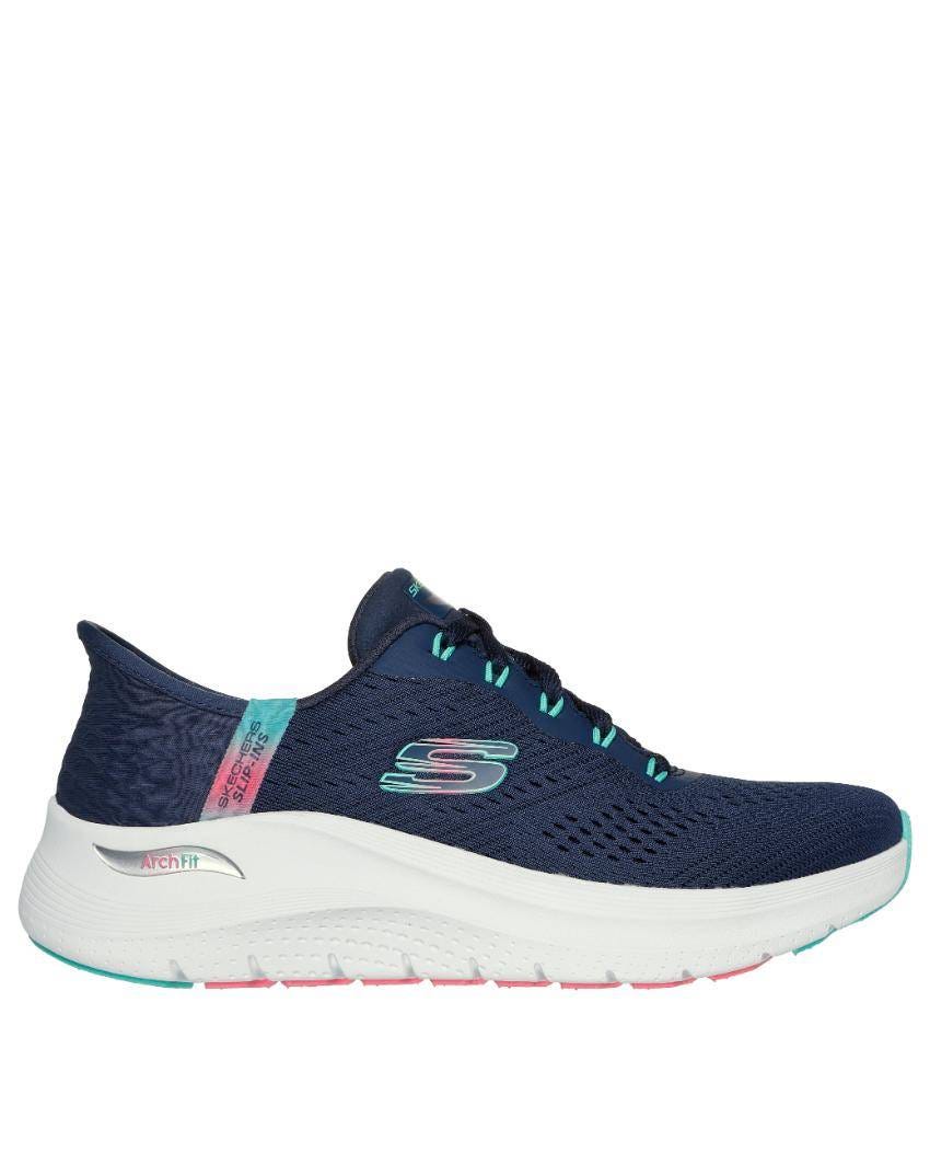 Skechers Slip-Ins: Arch Fit 2.0 - Easy Chic Wide Fit - NAVY TURQUOISE slider