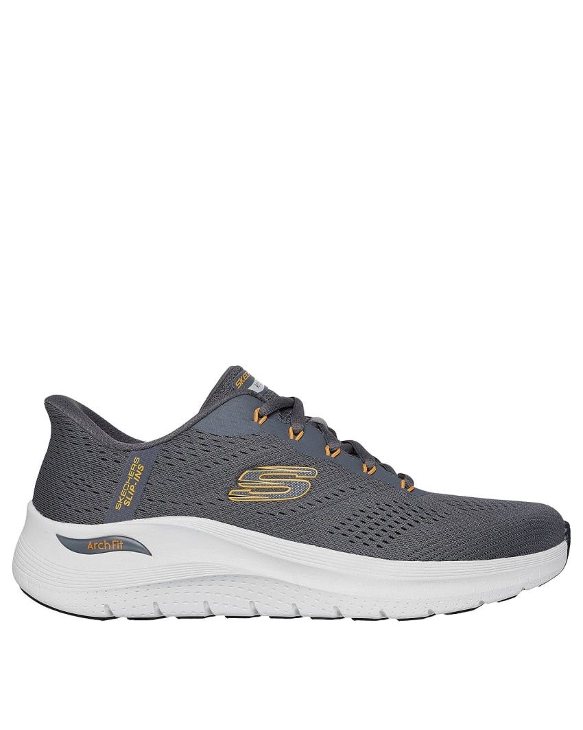Skechers Slip-Ins: Arch Fit 2.0 - Lestur Extra Wide Fit - CHARCOAL/YELLOW slider