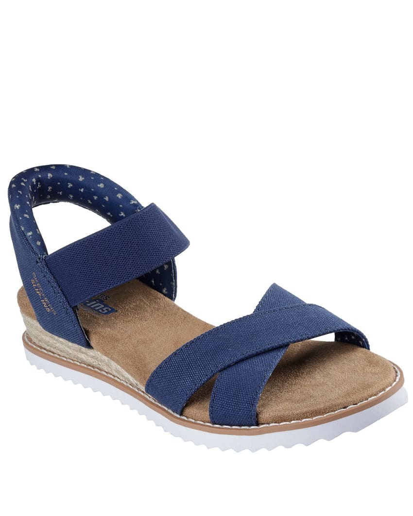 Skechers Slip-Ins: BOBS Desert Kiss - Golden Lily - NAVY/SILVER slider