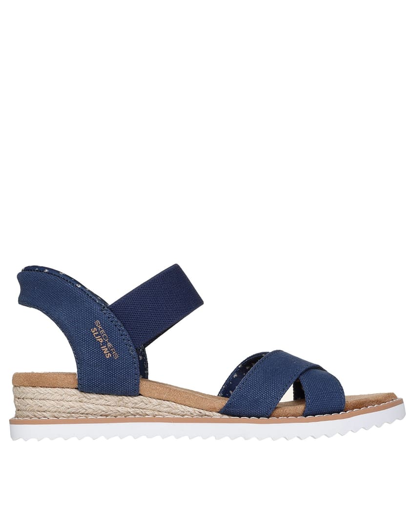 Skechers Slip-Ins: BOBS Desert Kiss - Golden Lily - NAVY/SILVER slider