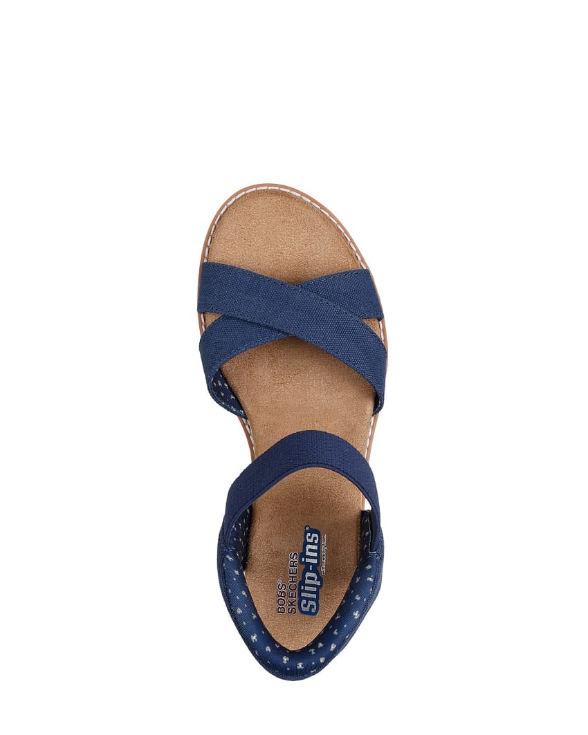Skechers Slip-Ins: BOBS Desert Kiss - Golden Lily - NAVY/SILVER slider