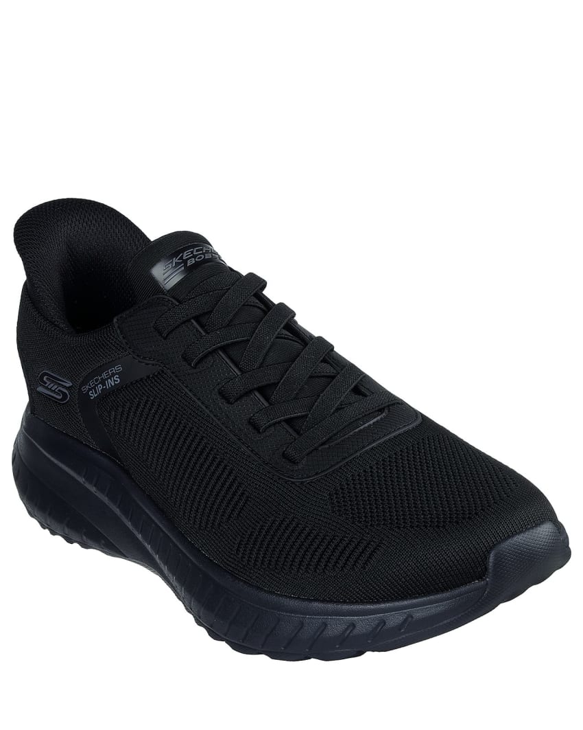 Skechers Slip-Ins: BOBS Sport Squad Chaos - Solid Step Wide Fit - BLACK/BLACK