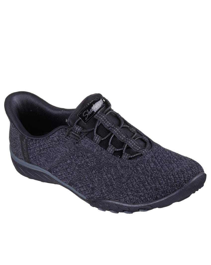 Skechers Slip-Ins: Breathe-Easy - Knitty Waves - BLACK slider