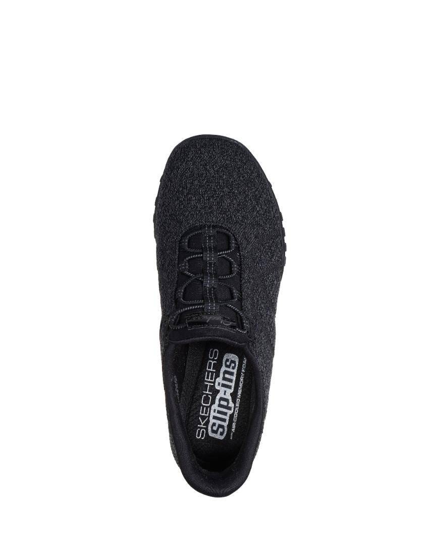 Skechers Slip-Ins: Breathe-Easy - Knitty Waves - BLACK slider