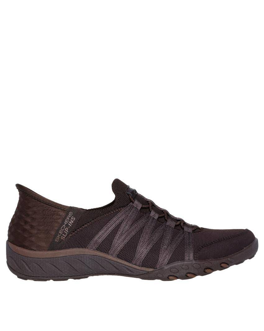 Skechers Slip-Ins: Breathe-Easy - Roll With Me Relaxed Fit - DARK CHOCOLATE slider