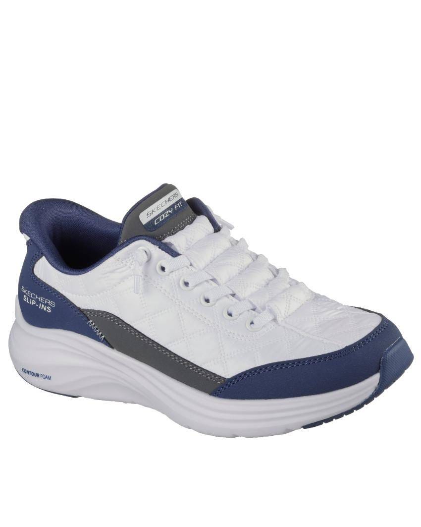 Skechers Slip-Ins: Contour Foam - Cozy Fit - WHITE/NAVY slider