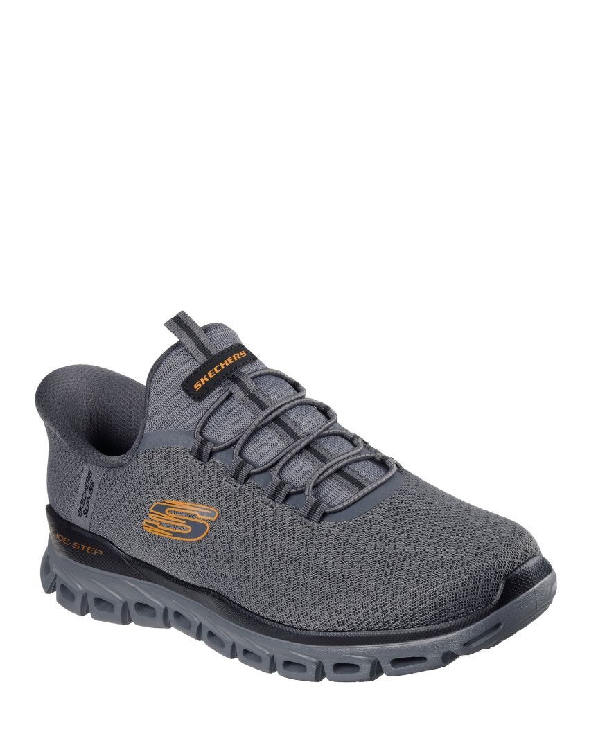 Skechers Slip-Ins: Glide-Step - Noxus - CHARCOAL/ORANGE