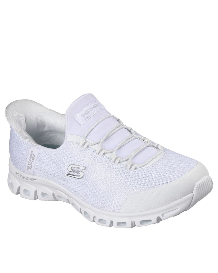 Skechers Slip-Ins: Glide-Step - Pursuit Wide Fit - WHITE/SILVER