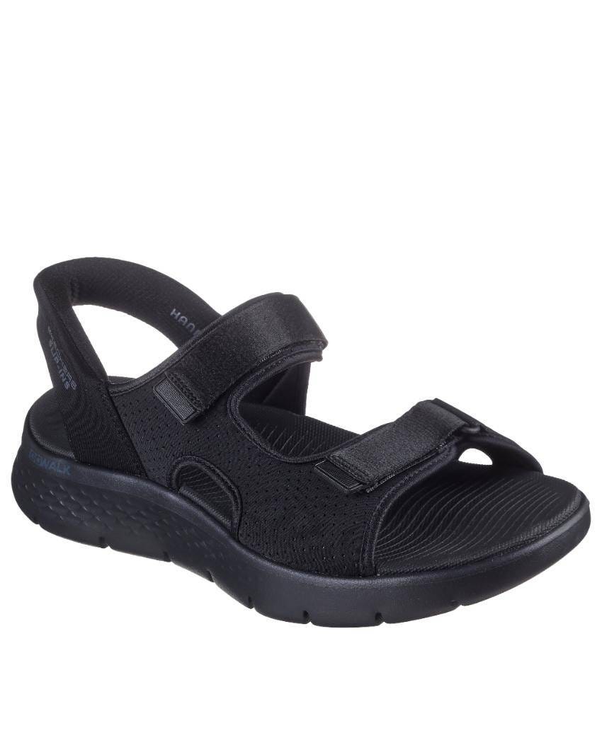 Skechers Slip-Ins: GO Walk Flex Sandals - Easy Entry - BLACK/LIME