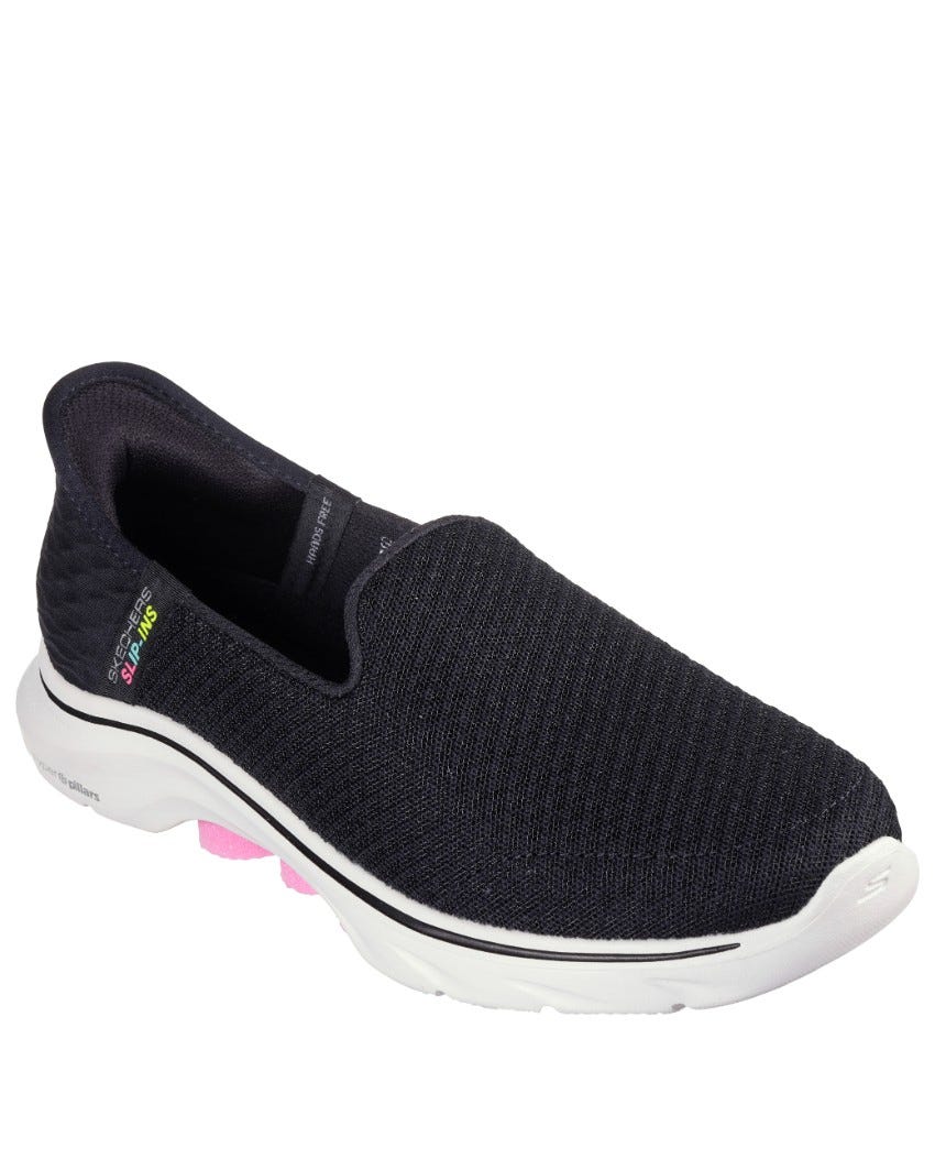 Skechers Slip-Ins: GOwalk 7 - Daley - BLACK/HOT PINK slider