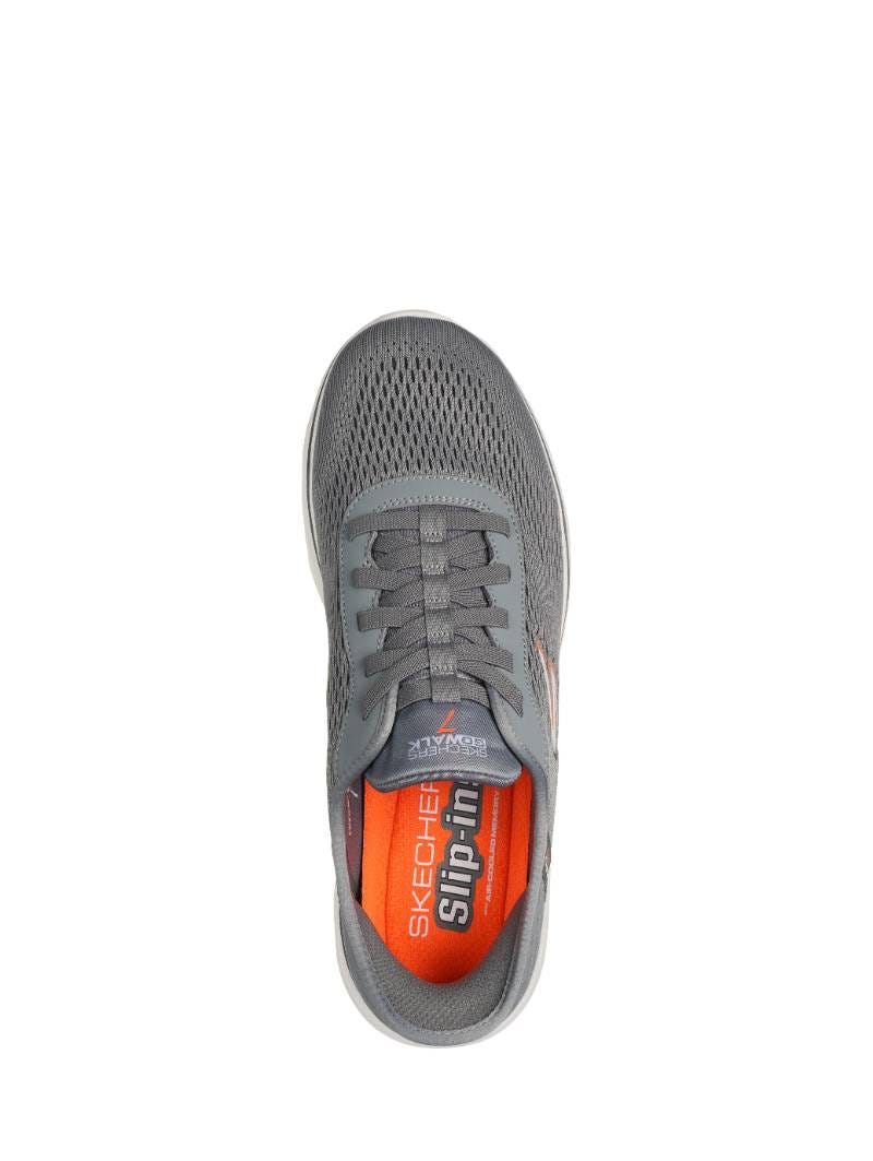 Skechers Slip-Ins: GOwalk 7 - Free Hand 2 - GREY/ORANGE slider