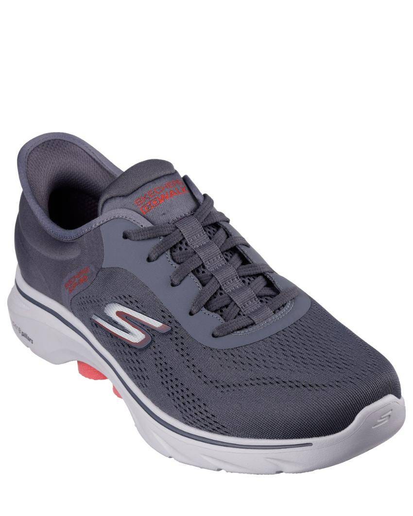 Skechers Slip-Ins: GOwalk 7 - Valin - CHARCOAL/RED slider