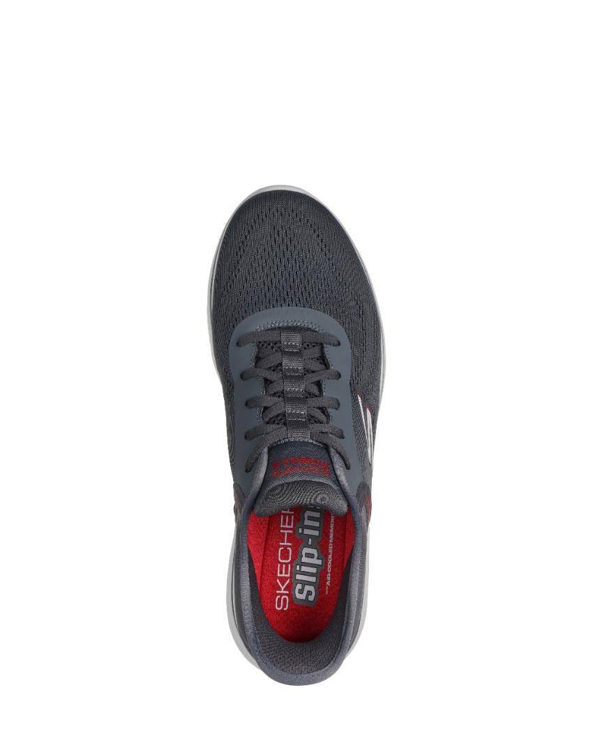 Skechers Slip-Ins: GOwalk 7 - Valin - CHARCOAL/RED slider