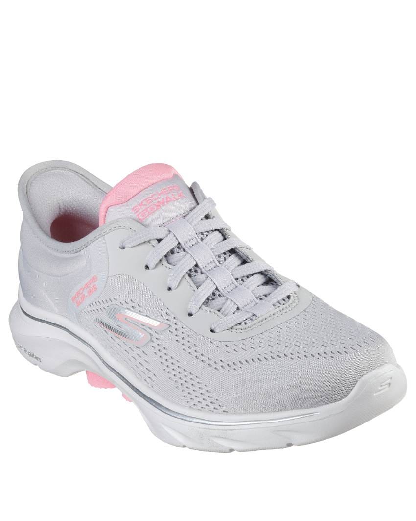 Skechers Slip-Ins: GOwalk 7 - Valin - GREY/PINK slider