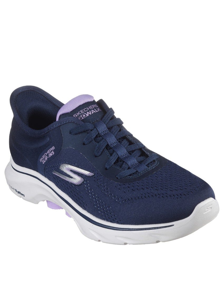 Skechers Slip-Ins: GOwalk 7 - Valin - NAVY/LAVENDER slider