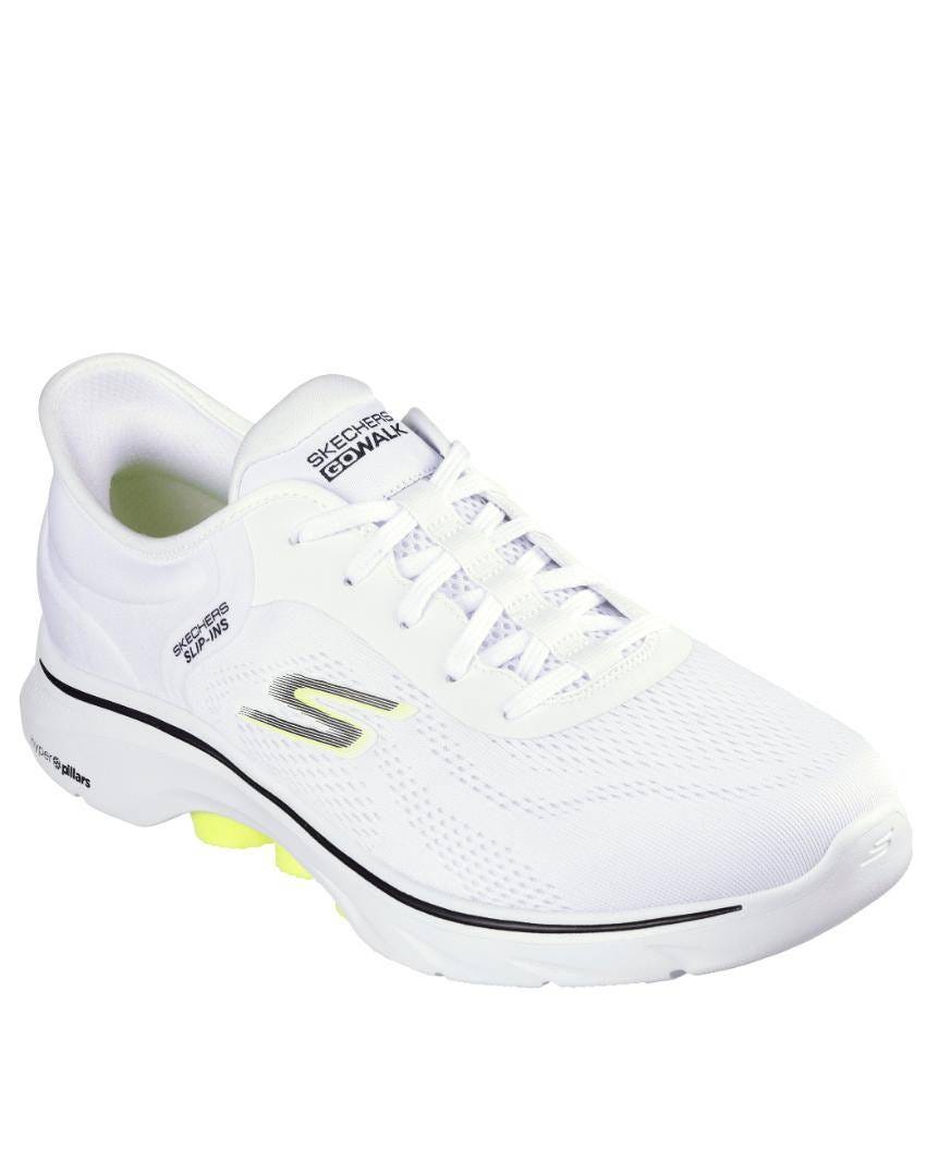 Skechers Slip-Ins: GOwalk 7 - Valin - WHITE/BLACK slider