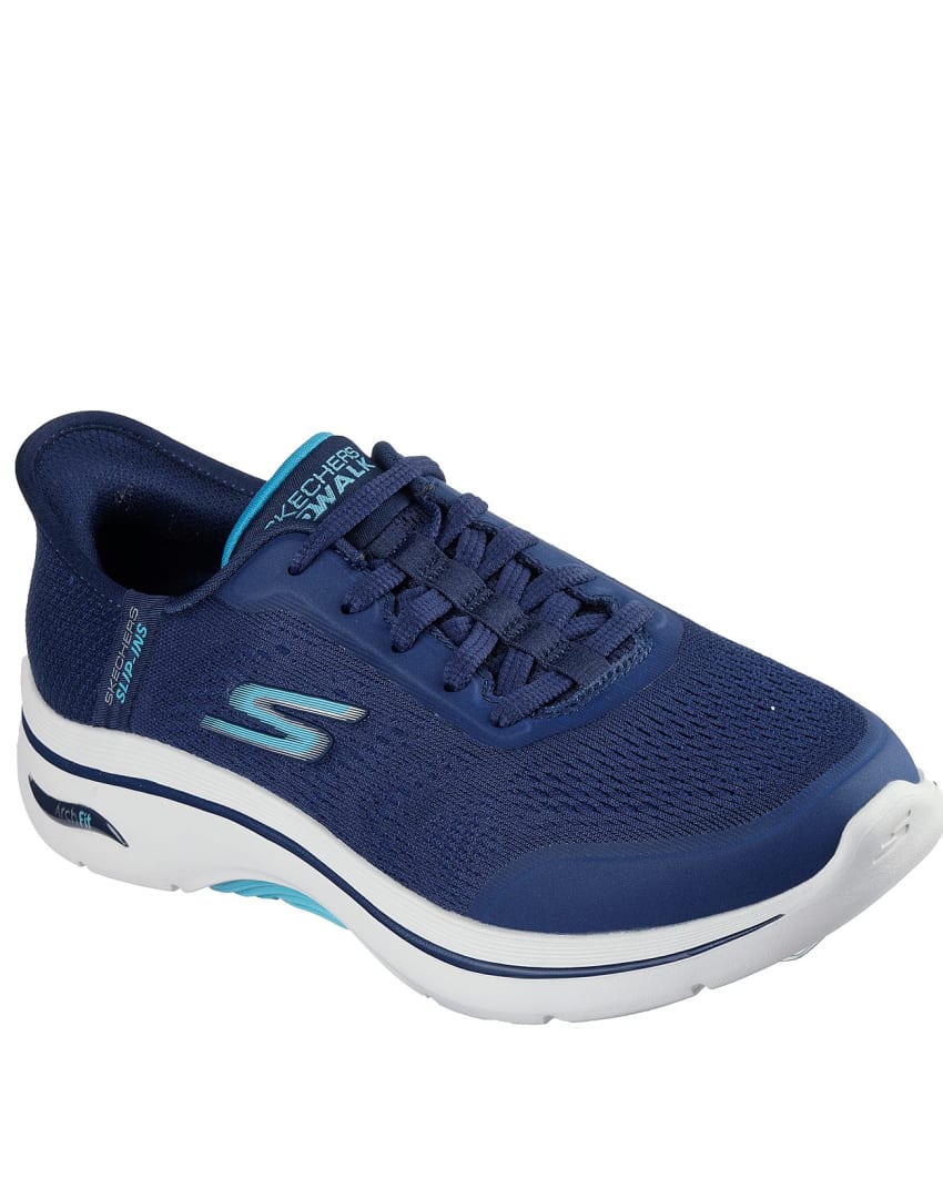 Skechers Slip-Ins: GOwalk Arch Fit 2.0 Wide Fit - NAVY AQUA