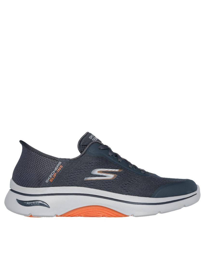 Skechers Slip-Ins: GOwalk Arch Fit 2.0 - Simplicity 2.0 Extra Wide Fit - CHARCOAL/ORANGE slider