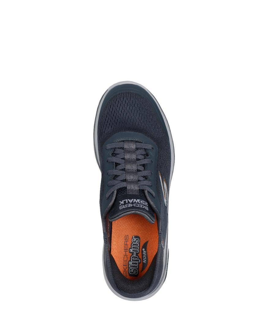 Skechers Slip-Ins: GOwalk Arch Fit 2.0 - Simplicity 2.0 Extra Wide Fit - CHARCOAL/ORANGE slider