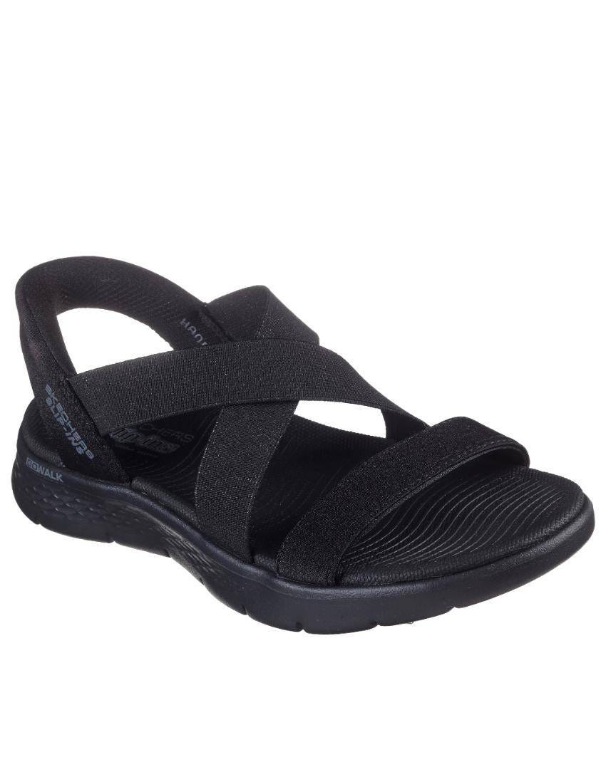 Skechers Slip-Ins: GOwalk Flex Sandal - Glimmer Wide Fit - BLACK/BLACK slider