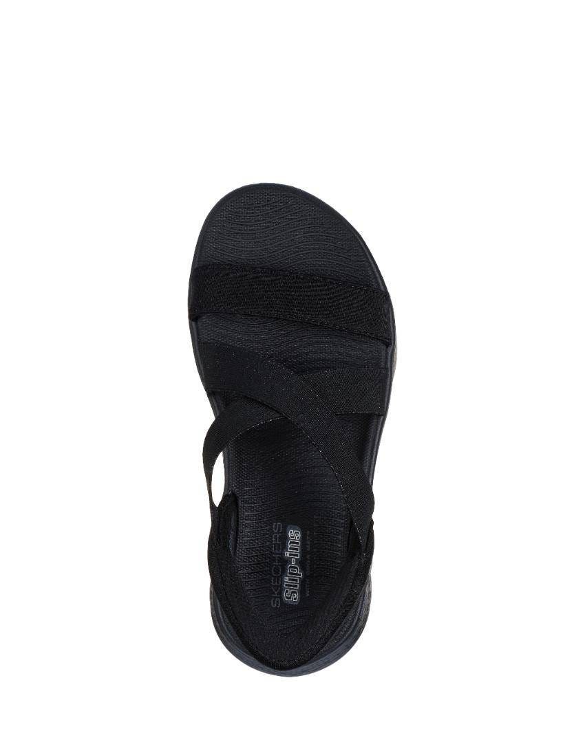 Skechers Slip-Ins: GOwalk Flex Sandal - Glimmer Wide Fit - BLACK/BLACK slider