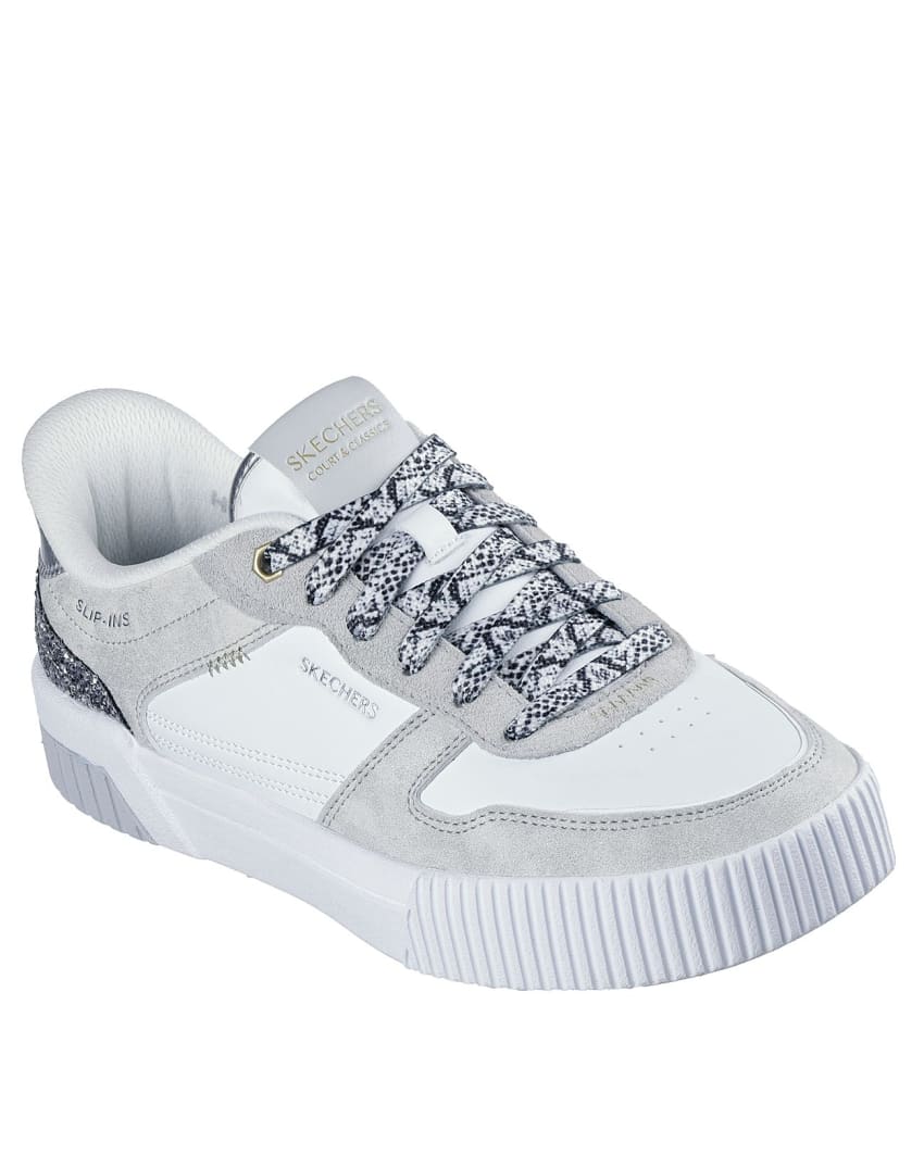 Skechers Slip-Ins: Jade - Radiant Roar - WHITE SILVER