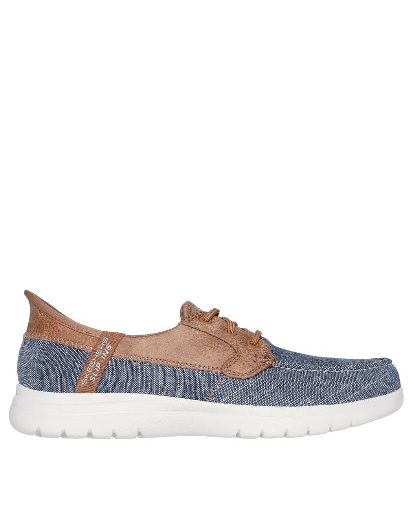 Skechers Slip-Ins: On-The-Go Flex - Coastal Sky - NAVY WHITE slider