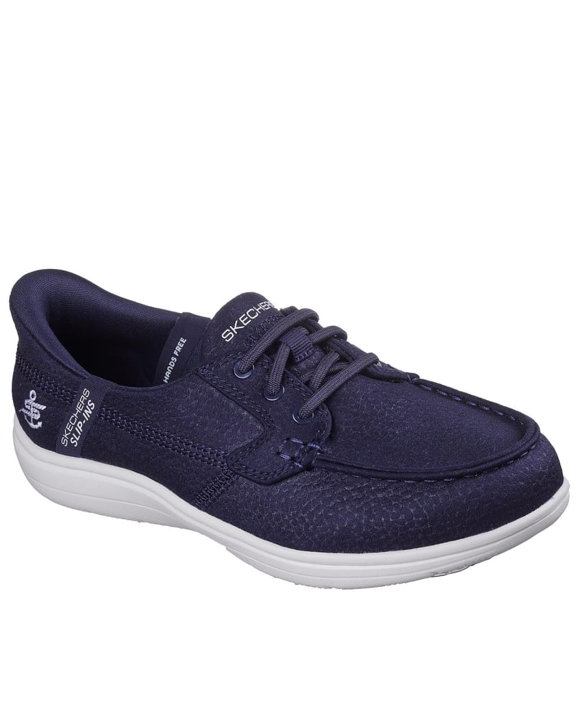 Skechers Slip-Ins: On-The-Go Flex Radiant - Brooklyn - NAVY/SILVER slider