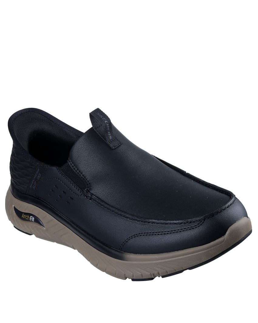 Skechers Slip-Ins: Relaxed Fit Arch Fit Crosser - Porto - BLACK