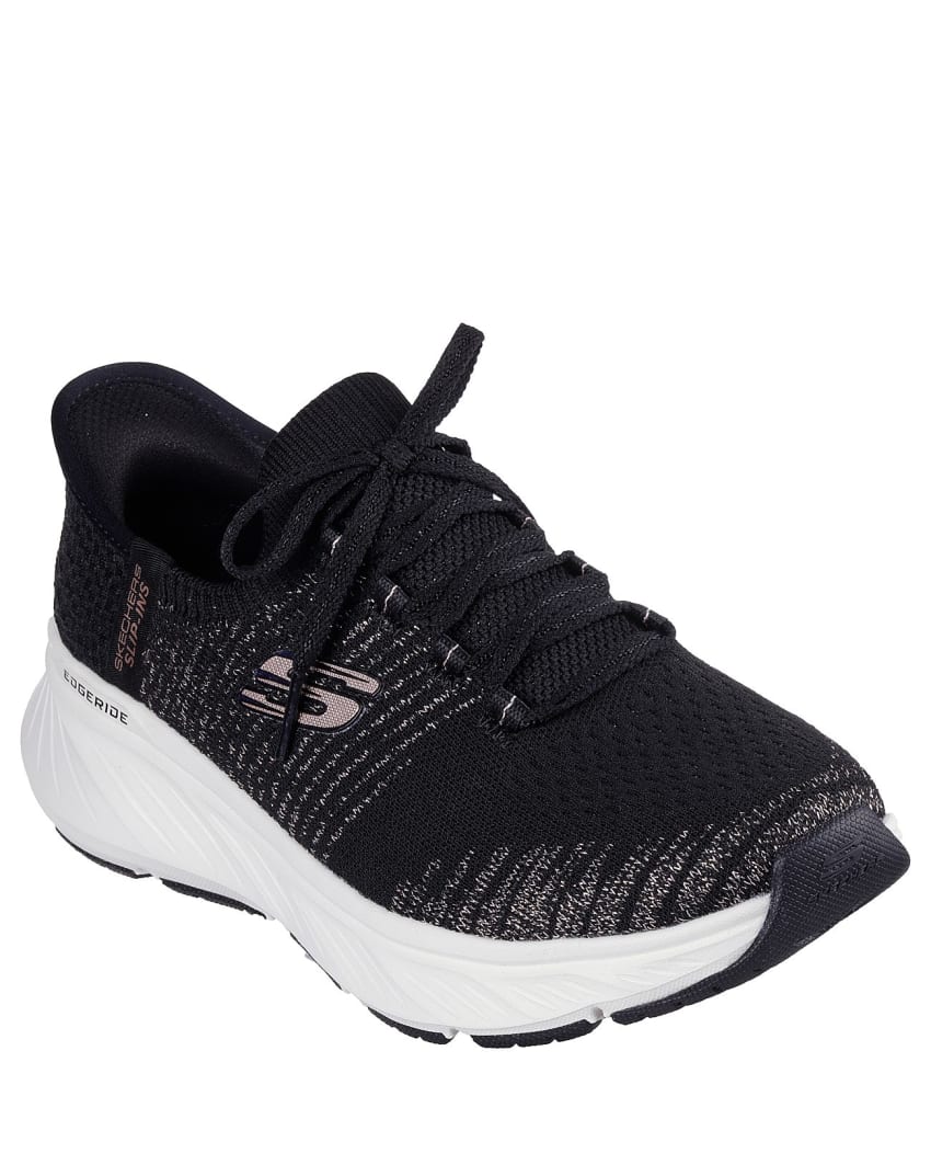 Skechers Slip-Ins Relaxed Fit: Edgeride - Starlight - BLACK/ ROSE GOLD