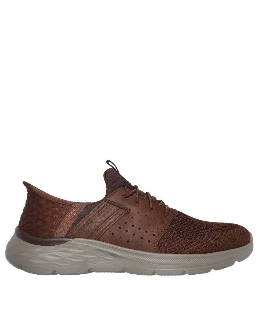 Skechers Slip-Ins Relaxed Fit: Garner - Newick - DARK BROWN / SYNTHETIC slider