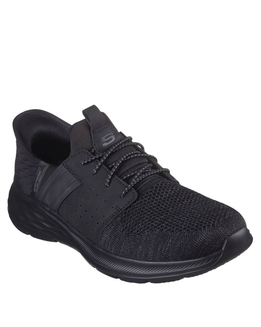 Skechers Slip-Ins Relaxed Fit: Garner - Newick Extra Wide Fit - BLACK/BLACK slider