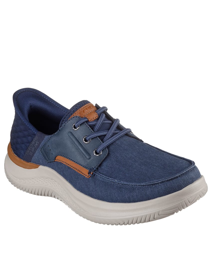 Skechers Slip-Ins Relaxed Fit: Hasting - Niko - NAVY/SILVER slider