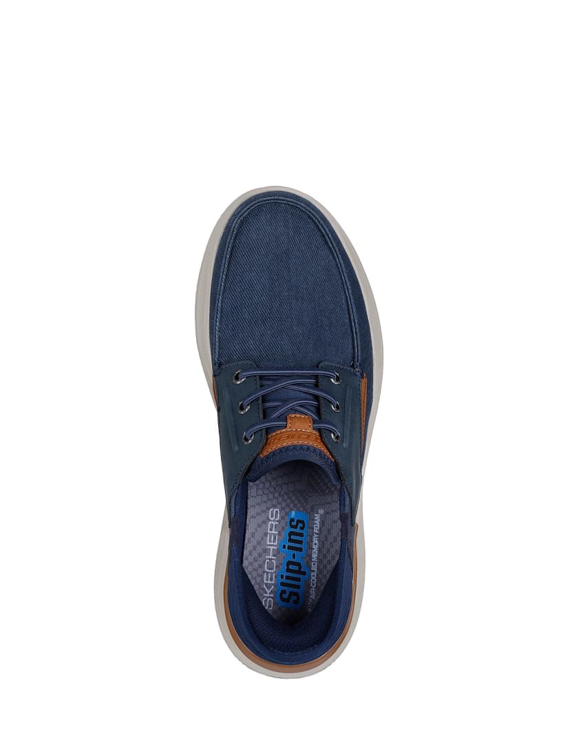 Skechers Slip-Ins Relaxed Fit: Hasting - Niko - NAVY/SILVER slider