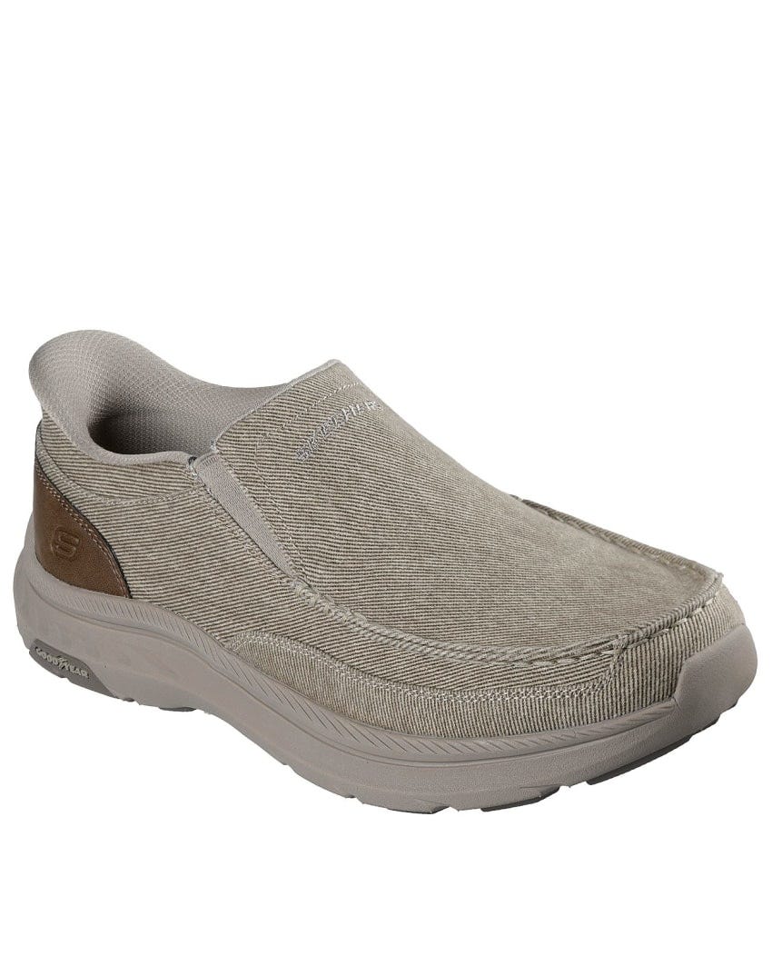 Skechers Slip-Ins Relaxed Fit: Pollard - Rohan - TAUPE/SILVER