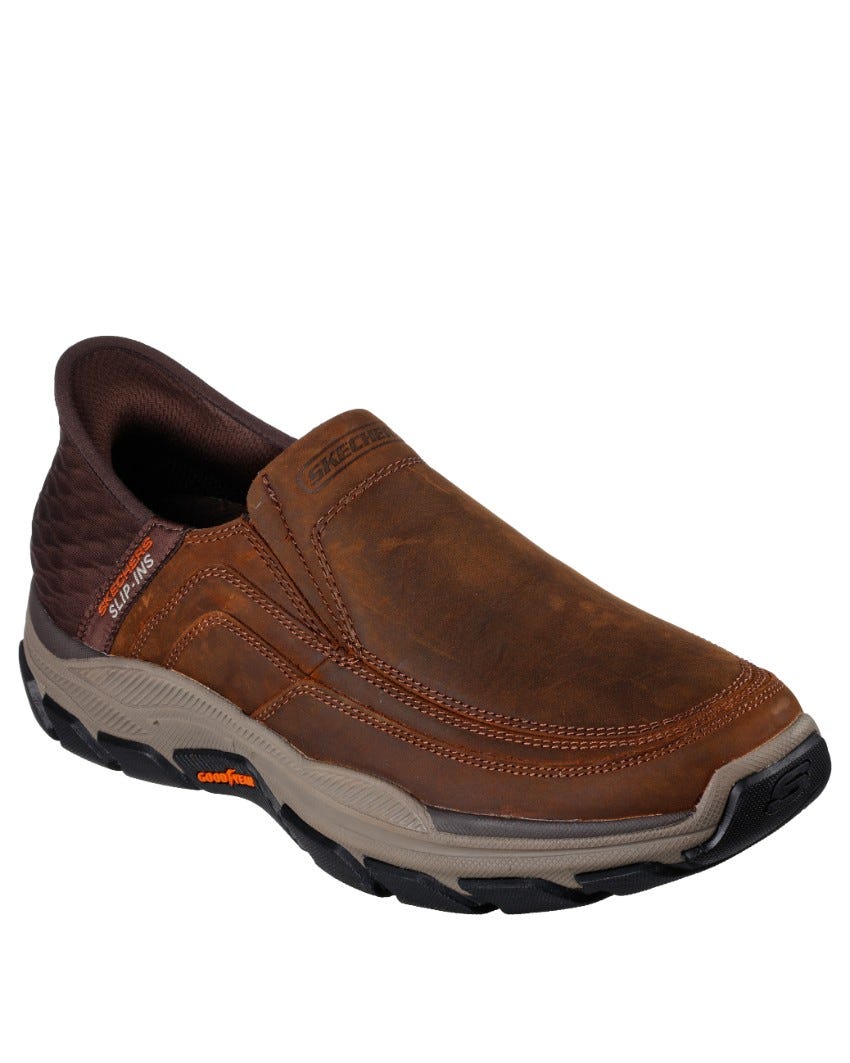 Skechers Slip-Ins Relaxed Fit: Respected - Elgin - DARK BROWN
