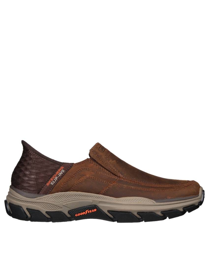 Skechers Slip-Ins Relaxed Fit: Respected - Elgin Extra Wide Fit - DARK BROWN slider