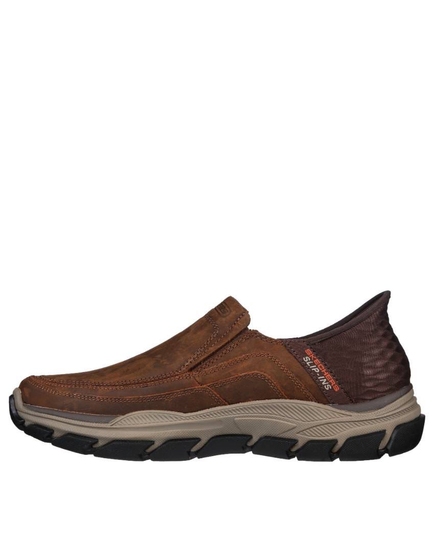 Skechers Slip-Ins Relaxed Fit: Respected - Elgin Extra Wide Fit - DARK BROWN slider