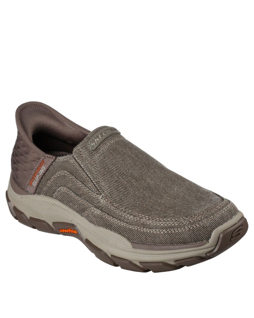 Skechers Slip-Ins Relaxed Fit: Respected - Holmgren Extra Wide Fit - TAUPE slider