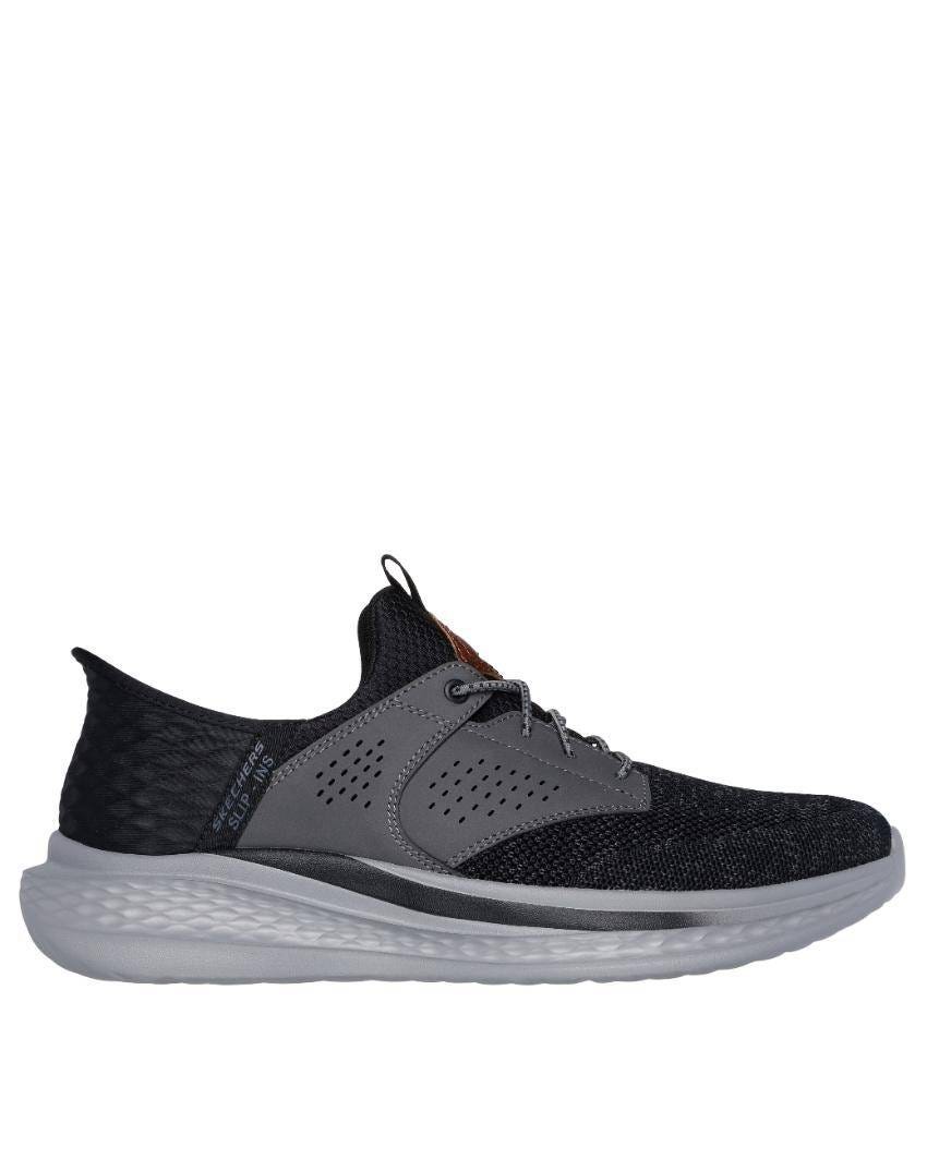 Skechers Slip-Ins Relaxed Fit: Slade - Caster - BLACK GREY slider