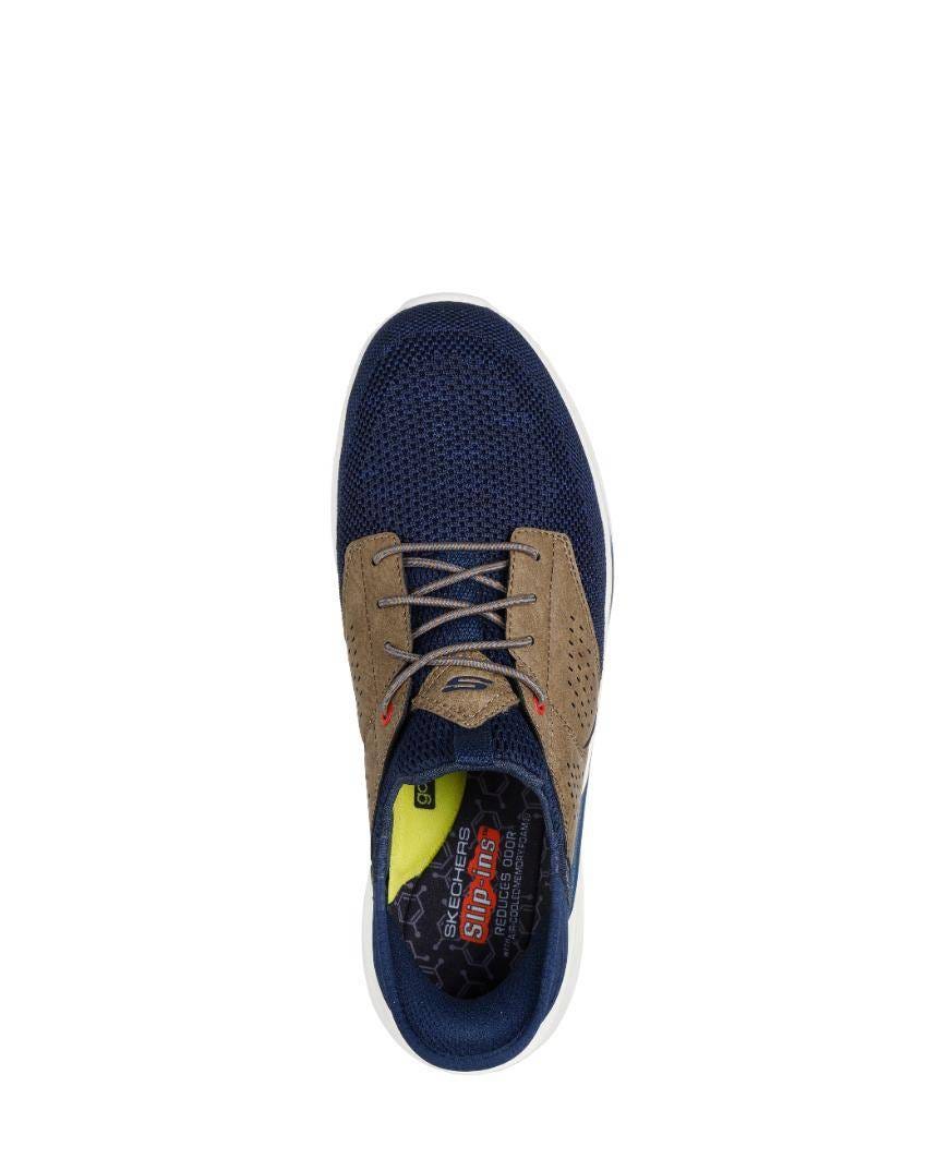 Skechers Slip-Ins Relaxed Fit: Slade - Caster - NAVY/NATURAL slider